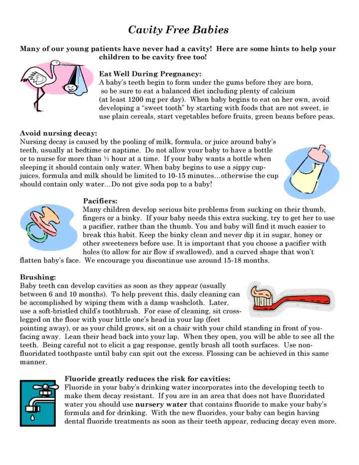 TLC Dental Care - Cavity Free Baby (PDF)