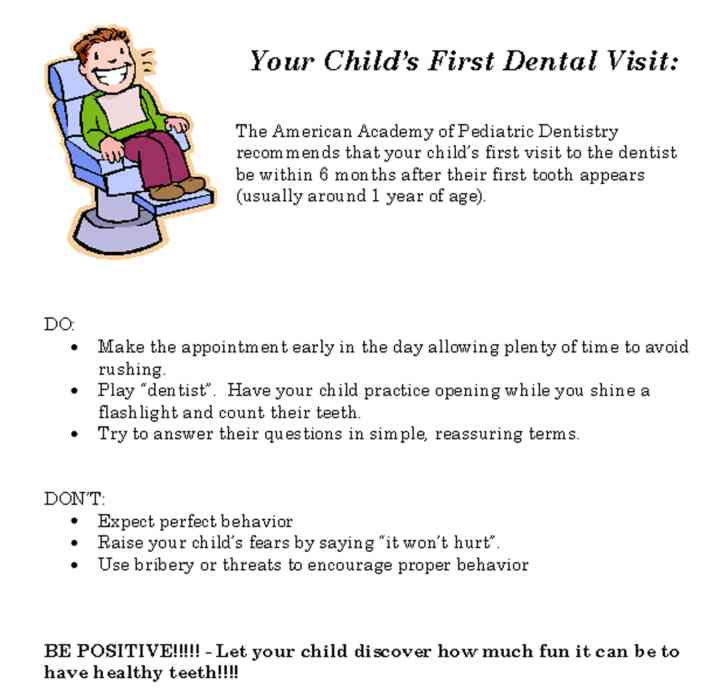 TLC Dental Care - Your Child's First Dental Visit Info.! (PDF)